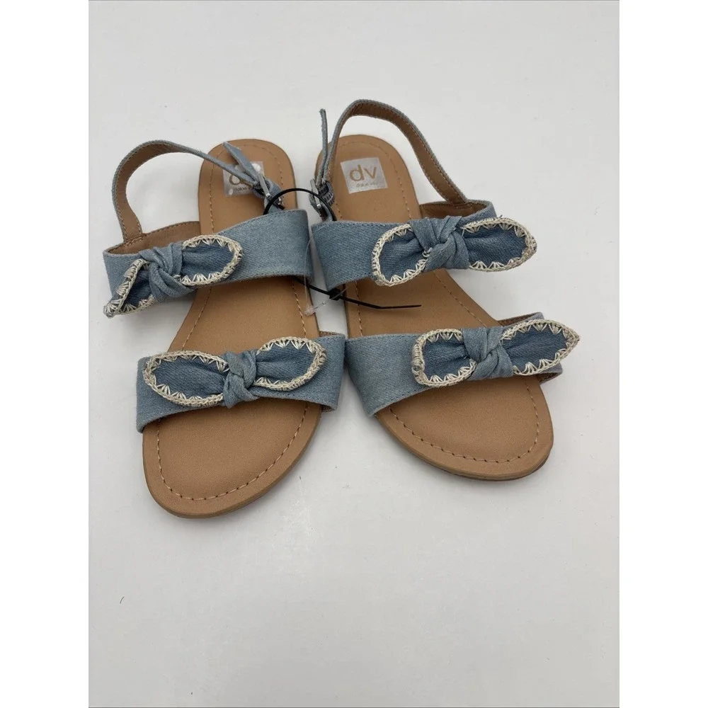 New Little Kids Dolce Vita Caicey Blue Denim Ankle Strap Sandals Size 3